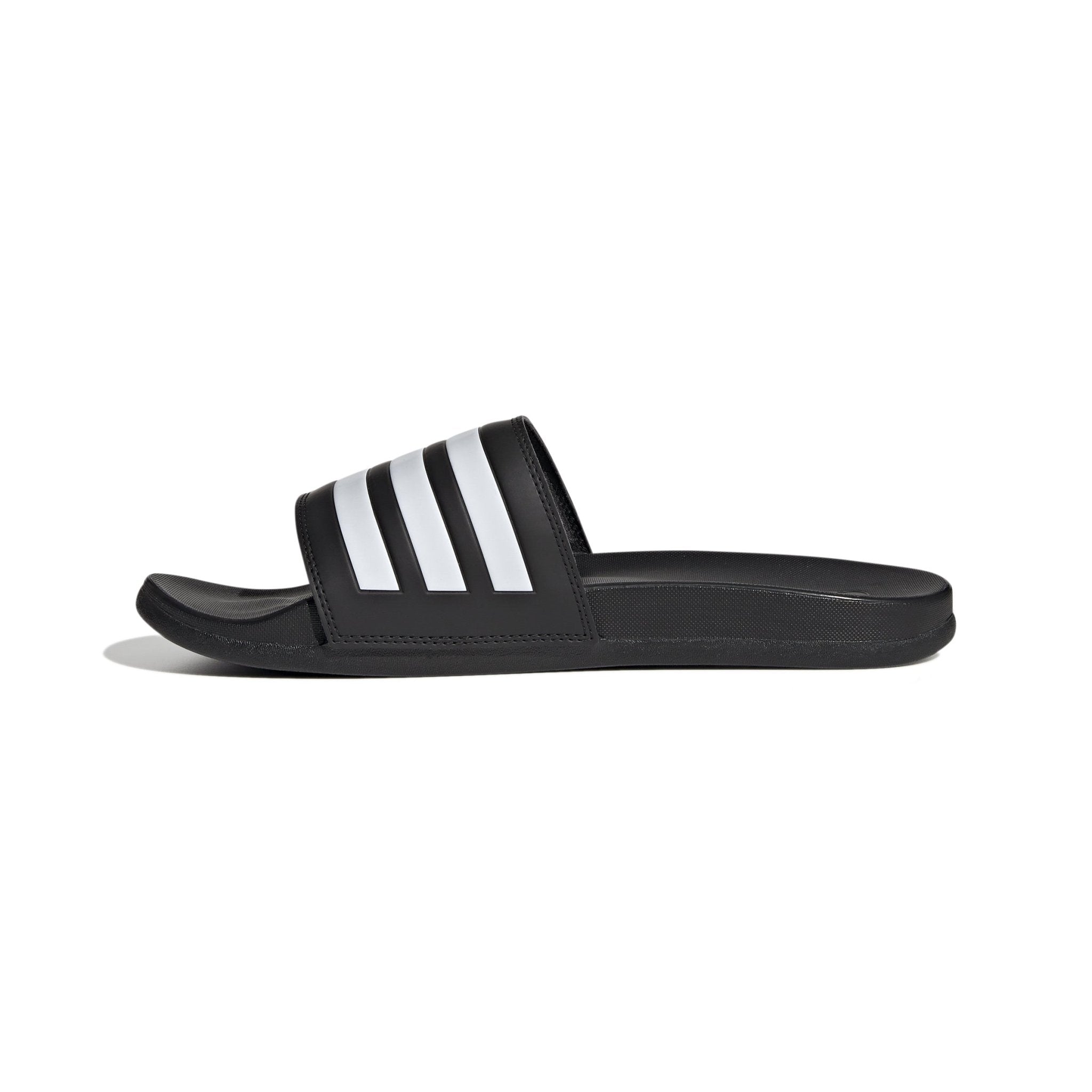 adidas Adilette Comfort Slides Black/White - Best Buy Soccer